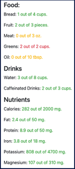 Nutrition Calculator